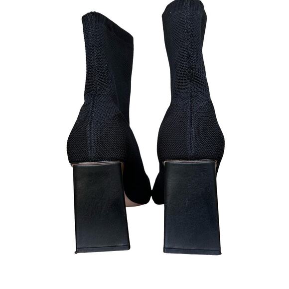 Schutz Black Knit Ankle Booties - Size 8B (Leather Sole) USA - Picture 4 of 7